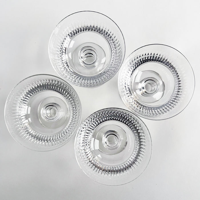 Vintage Drinking Glasses Clear (Set of 4)