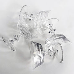 Vintage Drinking Glasses Clear (Set of 4)