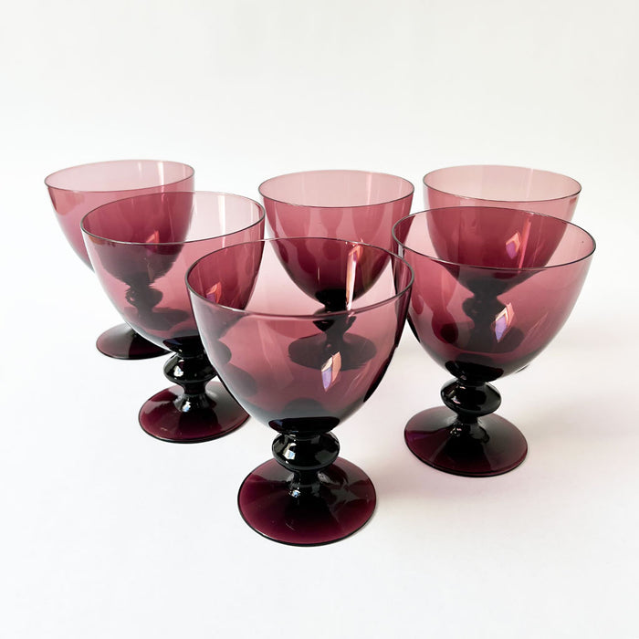 Vintage Drinking Glasses Plum (Set of 6)