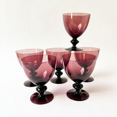 Vintage Drinking Glasses Plum (Set of 6)