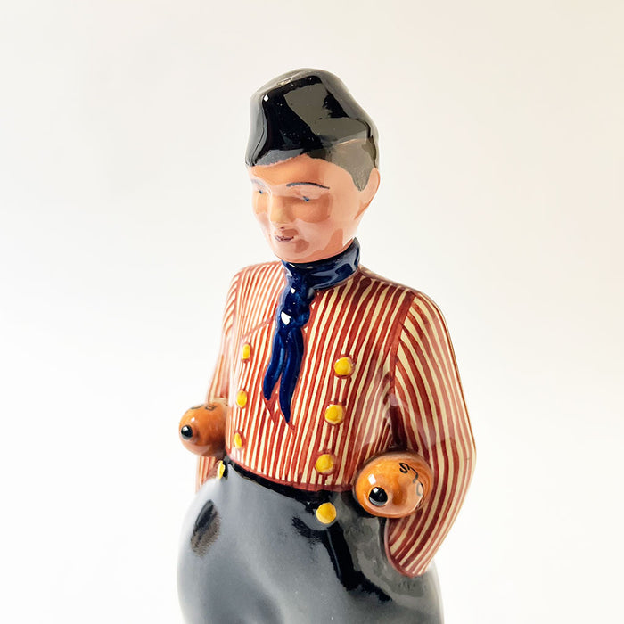 Vintage Figural Ceramic Dutch Man Liquor Bottle Made in Holland