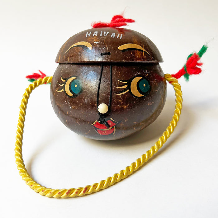 Vintage Hawaii Souvenir Coconut Face Purse