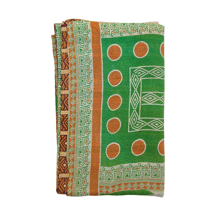 Vintage Kantha Reversible Cotton Throw Blanket (8D)