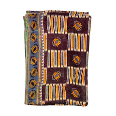 Vintage Kantha Reversible Cotton Throw Blanket (9A)