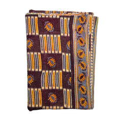 Vintage Kantha Reversible Cotton Throw Blanket (9A)