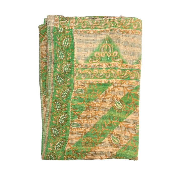 Vintage Kantha Reversible Cotton Throw Blanket (9A)