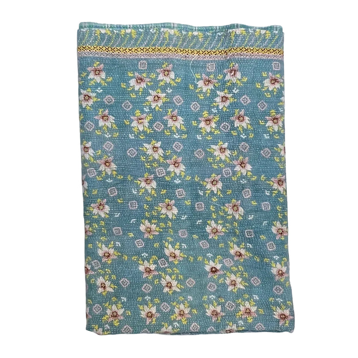 Vintage Kantha Reversible Cotton Throw Blanket (9C)
