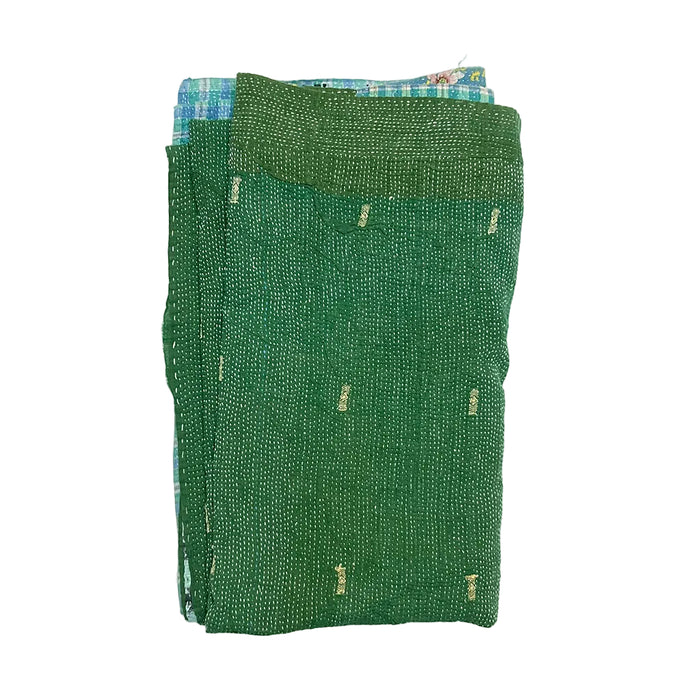 Vintage Kantha Reversible Cotton Throw Blanket (9C)