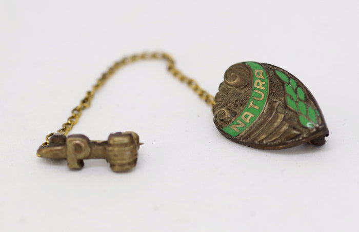 Vintage "Natura" & "P" Hammer Pins w/ Chain