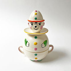 Vintage Stacked Ceramic Breakfast Set Clown Made in Japan