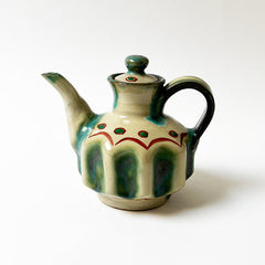 Vintage Stoneware Pitcher with Lid