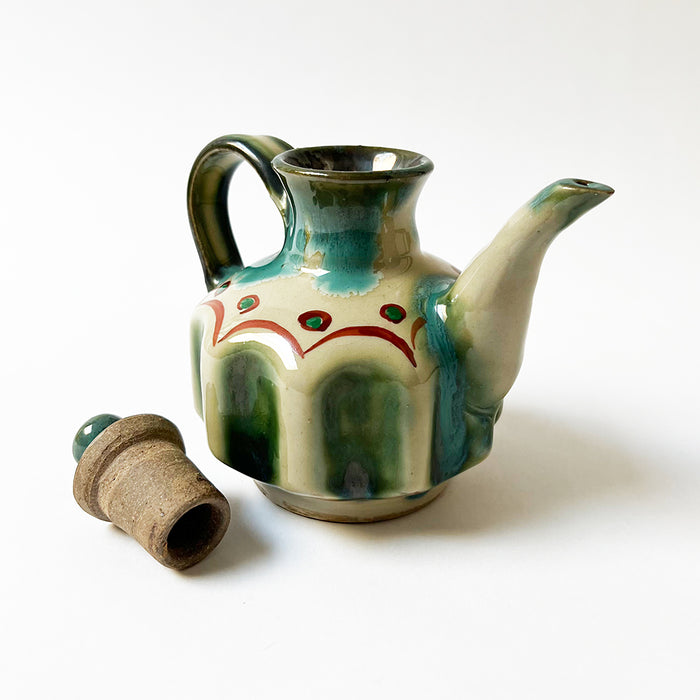 Vintage Stoneware Pitcher with Lid