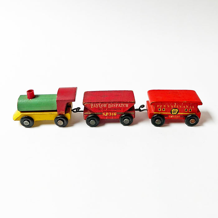 Vintage Wood Small Train Set (3 pieces)