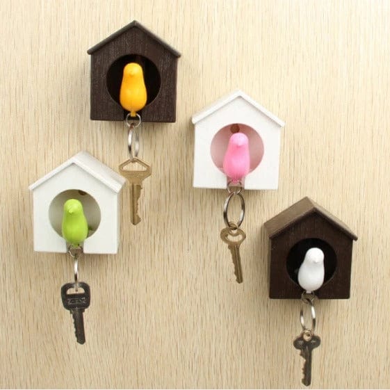 Gadget Gerbil Brown green Wall Mounted Birdhouse Key Hook