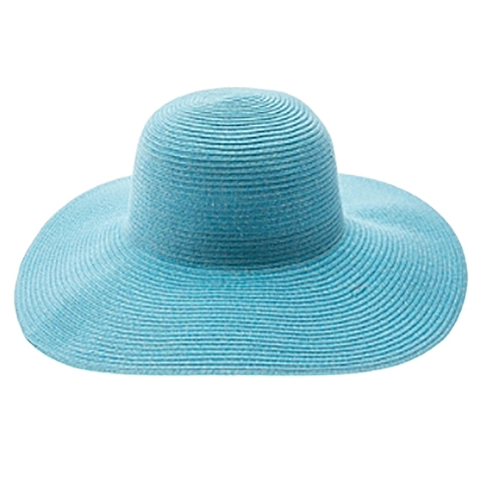 Washable Straw Wide Brim Beach Hat for Travel - Boardwalk Style Wide Brim Sun Hat Boardwalk Style Hats DA1940-TUR Turquoise OS (57 cm)