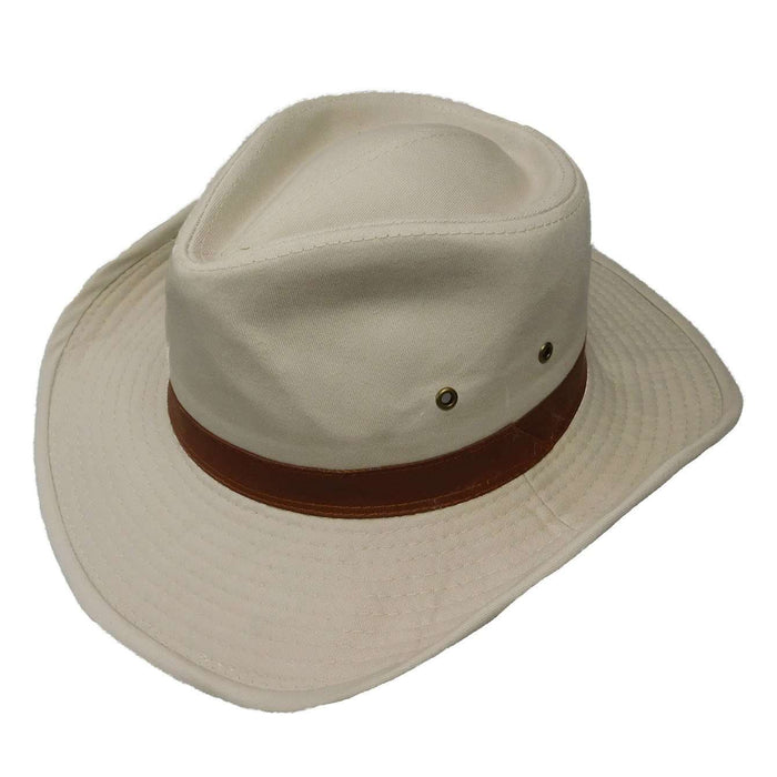Washed Twill Outback Safari Hat Dorfman Hat Co. MSCT909PTM M Putty