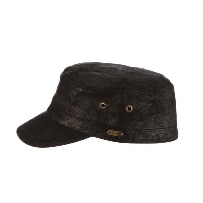 Weathered Leather Cadet Cap - Stetson Hats Cap Stetson Hats