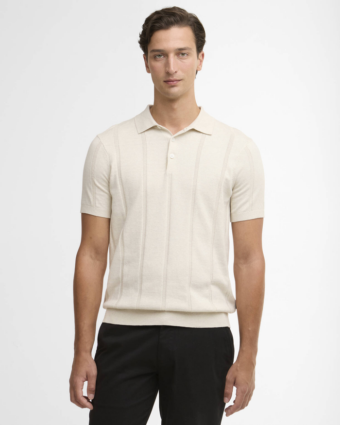Wellburn Knitted Polo (Oatmeal)
