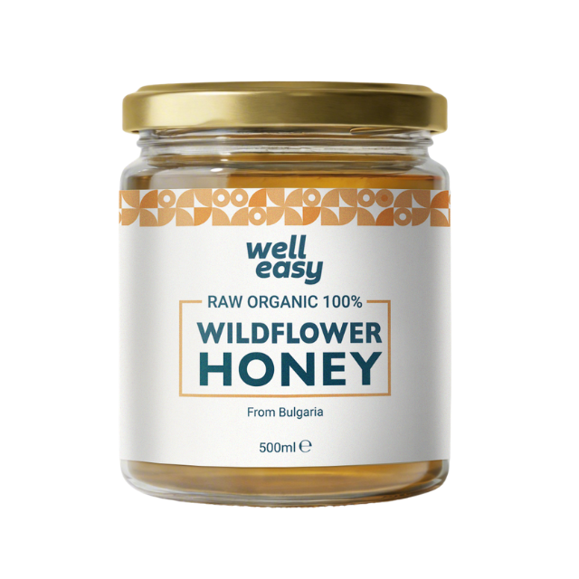 WellEasy Organic Raw Wildflower Honey 500g