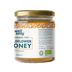 WellEasy Organic Raw Wildflower Honey 500g