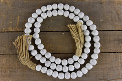 White Beaded Garland 60in