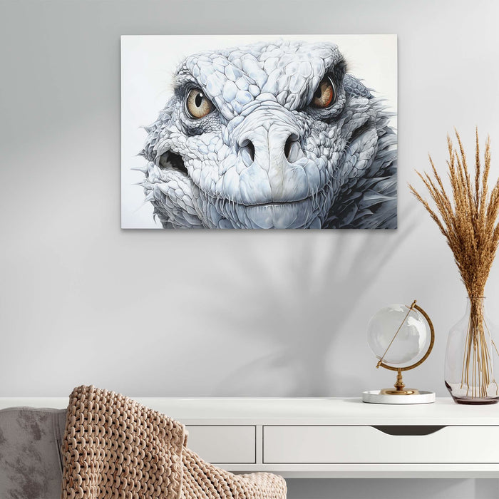 White Komodo Dragon - Luxury Wall Art