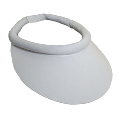 Wide Brim Cotton Sun Visor with Rolled Band by Tropical Trends Visor Cap Dorfman Hat Co. v14WH White