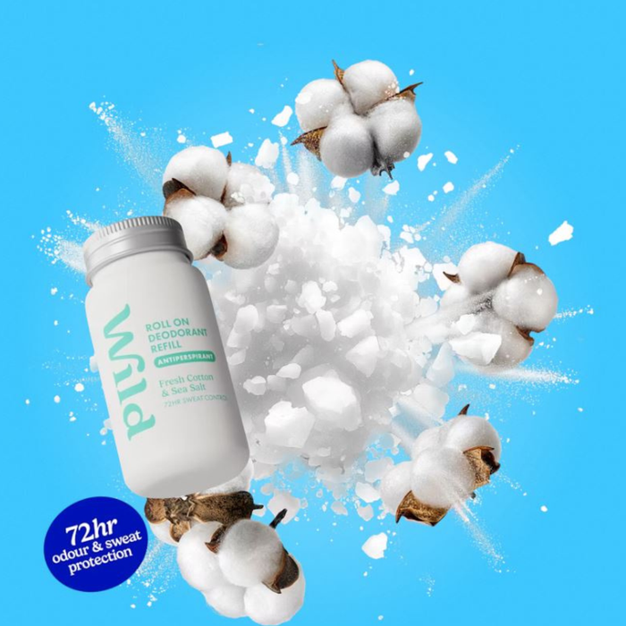 Wild Fresh Cotton & Sea Salt Antiperspirant Roll On Refill 50ml