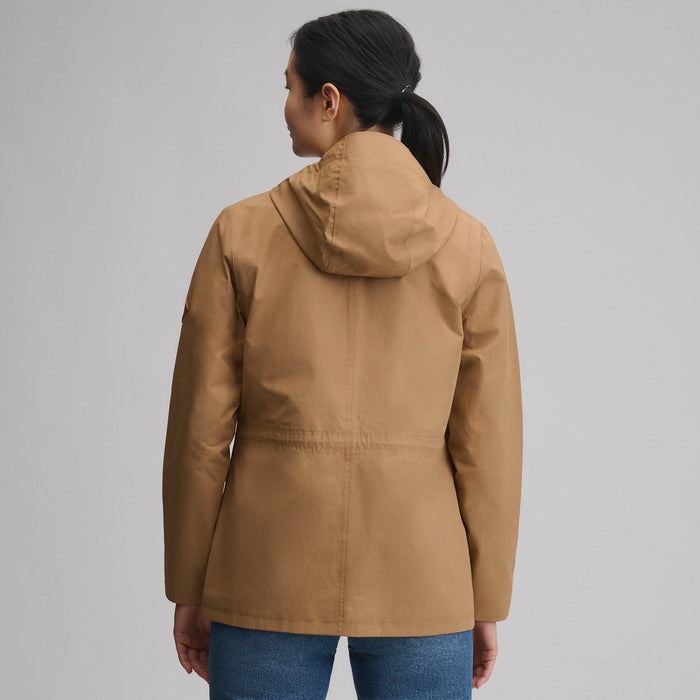 Women's Charly Waterproof Hooded Rain Jacket-Camel-2