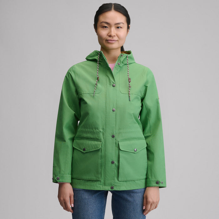 Women's Charly Waterproof Hooded Rain Jacket-Light Moss-5