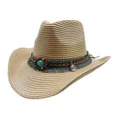 Women's Cowboy Hat with Tassel Band - Jeanne Simmons Hats Cowboy Hat Jeanne Simmons Accessories