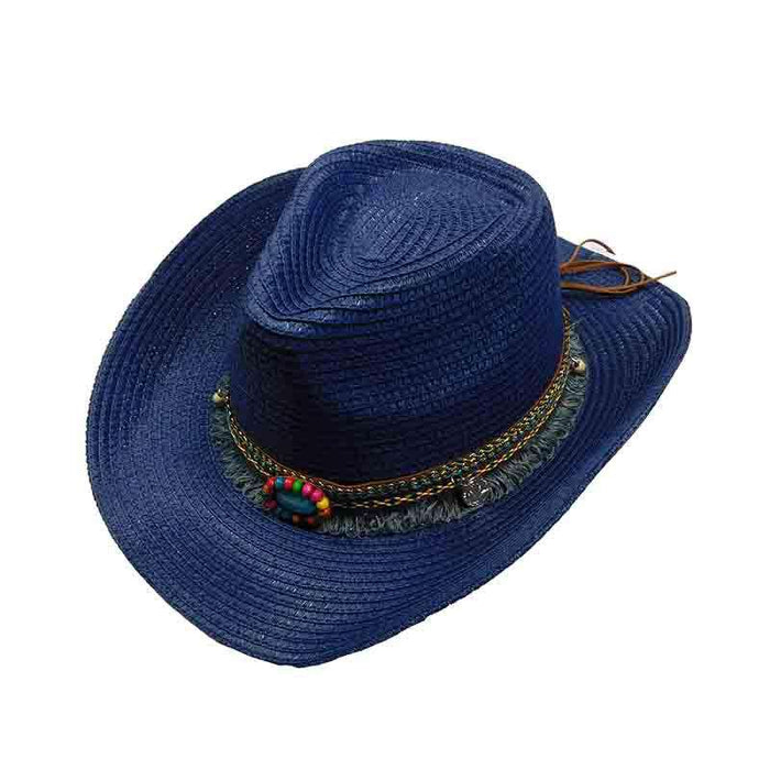 Women's Cowboy Hat with Tassel Band - Jeanne Simmons Hats Cowboy Hat Jeanne Simmons Accessories