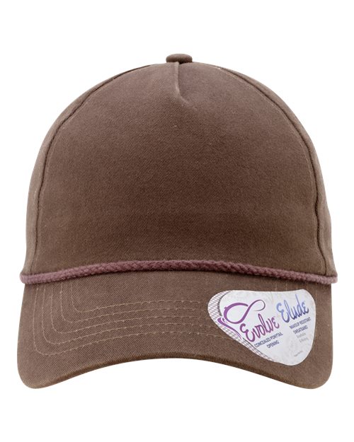 Women's Washed 5-Panel Rope Cap