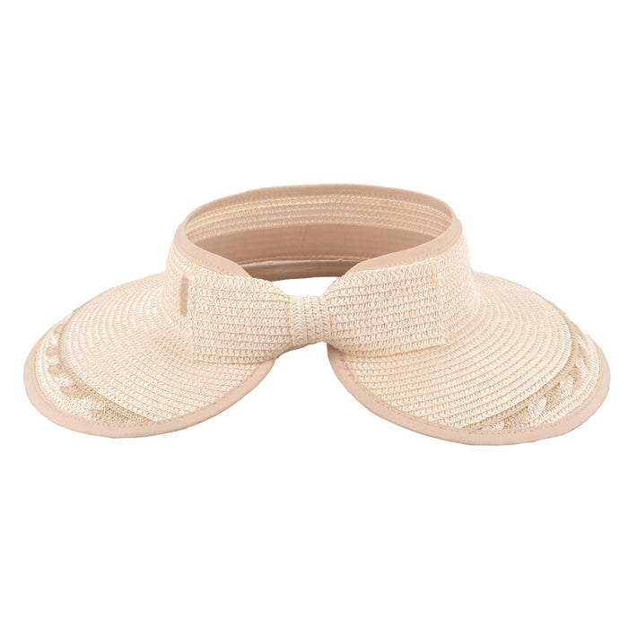 Wrap Around Visor Hat with Bow for Small Heads - Sun 'N' Sand Hats Visor Cap Sun N Sand Hats