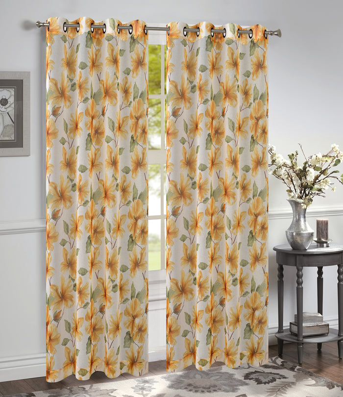 Yolanda Grommet Foliage Print Panel
