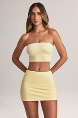 Modal Mid-Rise A-Line Mini Skirt in Lemon Sherbet